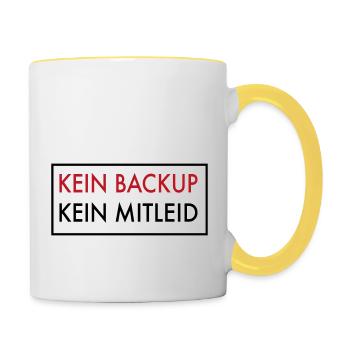 Backup - Tasse zweifarbig - Weiß/Gelb - Rechts