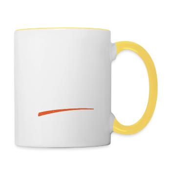 Positif - Mug contrasté - blanc/jaune - Droite