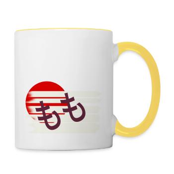 Momo Japanese Language - Contrasting Mug - white/yellow - Right