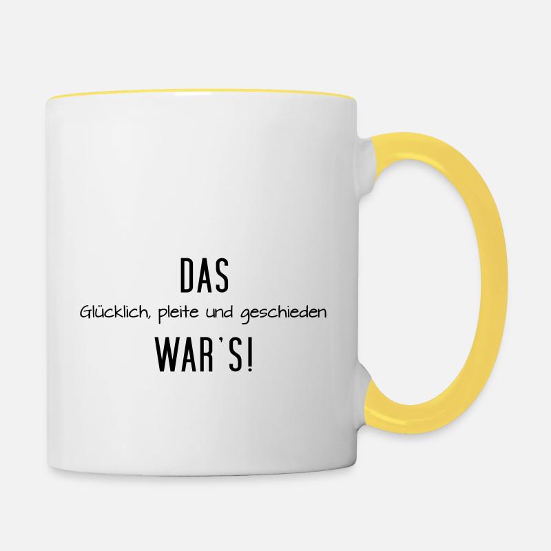 Voilà - Mug contrasté - blanc/jaune