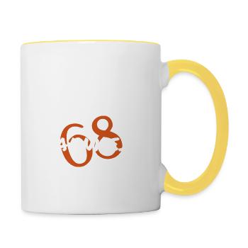 Mannheim Monnem Mannheimat - Tasse zweifarbig - Weiß/Gelb - Rechts