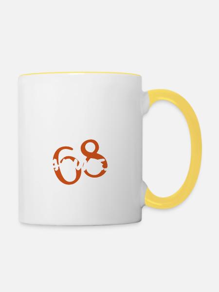 Mannheim Monnem Mannheimat - Tasse zweifarbig - Weiß/Gelb