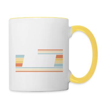 Support Your Local Strip Club Funny Joke Saying - Contrasting Mug - white/yellow - Right