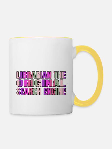bookworm community reading habits - Tasse zweifarbig - Weiß/Gelb