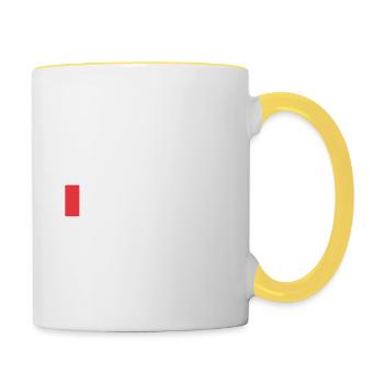 Less People More Beer - Contrasting Mug - white/yellow - Right