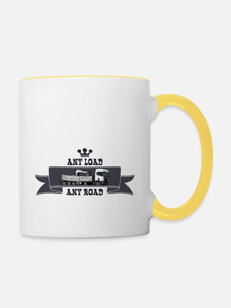 1263 1 JEDE STRASSE JEDE LADUNG - Tasse zweifarbig - Weiß/Gelb