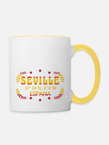 Seville No Do - Tasse zweifarbig - Weiß/Gelb