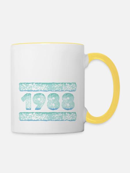 1988 - Tasse zweifarbig - Weiß/Gelb