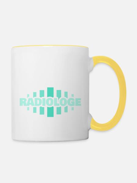 Beruf Radiologe - Tasse zweifarbig - Weiß/Gelb