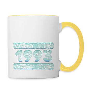1993 1993 - Mug contrasté - blanc/jaune - Droite