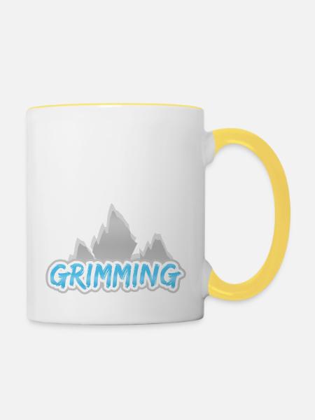 Berg Grimming - Tasse zweifarbig - Weiß/Gelb