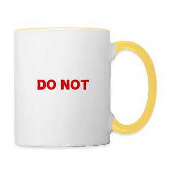 DO NOT Give Me A Cigarette - Contrasting Mug - white/yellow - Right