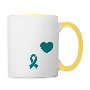 We Do Recover Sobriety Addiction Recovery - Contrasting Mug - white/yellow - Right