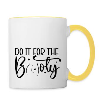 Do It for the Booty - Tasse zweifarbig - Weiß/Gelb - Rechts
