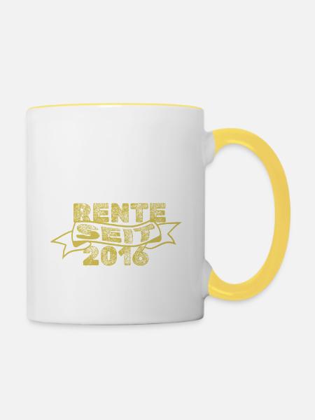 2016 - Tasse zweifarbig - Weiß/Gelb