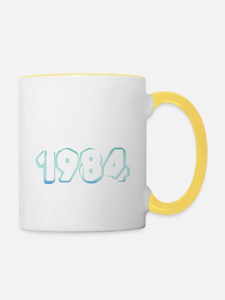 Eisblock 1984 - Tasse zweifarbig - Weiß/Gelb