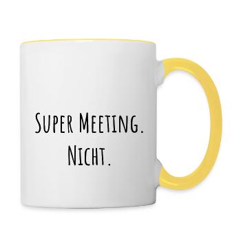 Great meeting. Not. - Contrasting Mug - white/yellow - Right