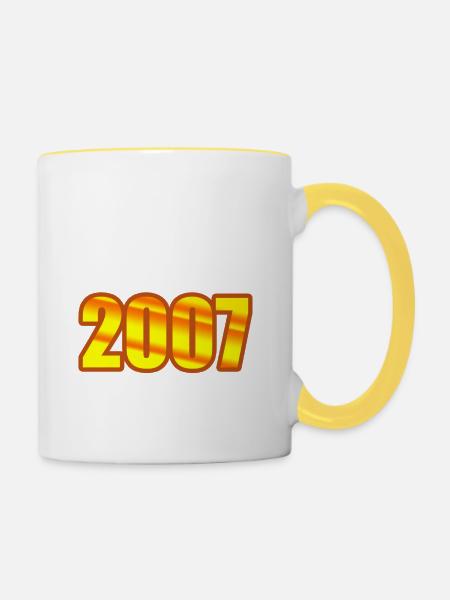 2007 - Tasse zweifarbig - Weiß/Gelb