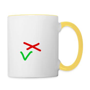 Amerikano only - Tasse zweifarbig - Weiß/Gelb - Rechts