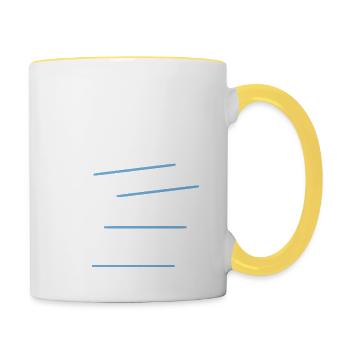 Obergiesing - Tasse zweifarbig - Weiß/Gelb - Rechts
