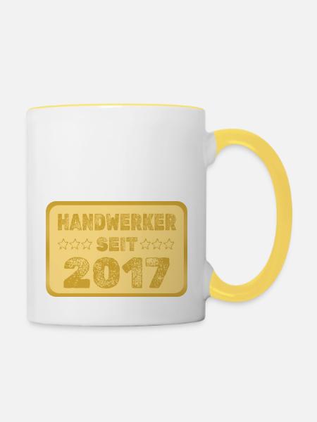 2017 - Tasse zweifarbig - Weiß/Gelb