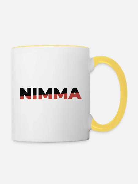 NIMMA - Tasse zweifarbig - Weiß/Gelb