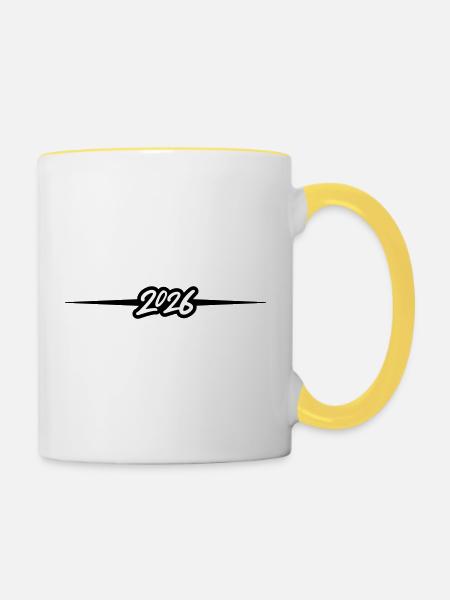 2026 Element - Tasse zweifarbig - Weiß/Gelb
