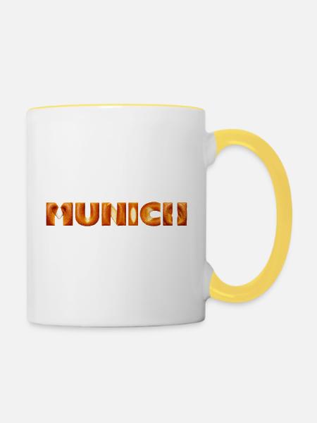 Munich - Tasse zweifarbig - Weiß/Gelb