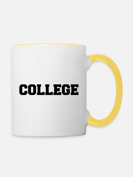 Hochschule - Tasse zweifarbig - Weiß/Gelb