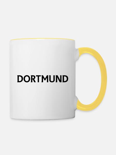 Dortmund - Tasse zweifarbig - Weiß/Gelb
