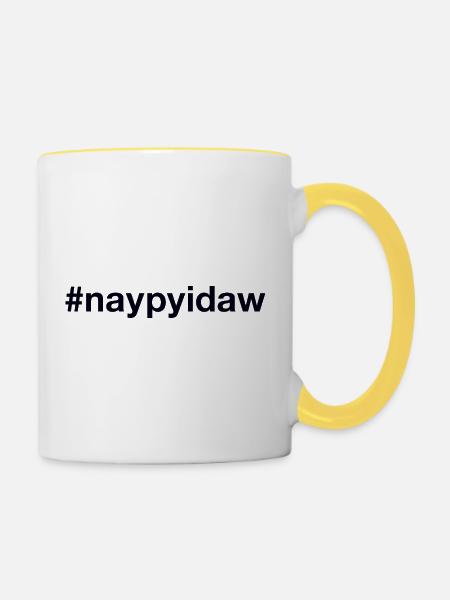 Naypyidaw Myanmar - Tasse zweifarbig - Weiß/Gelb
