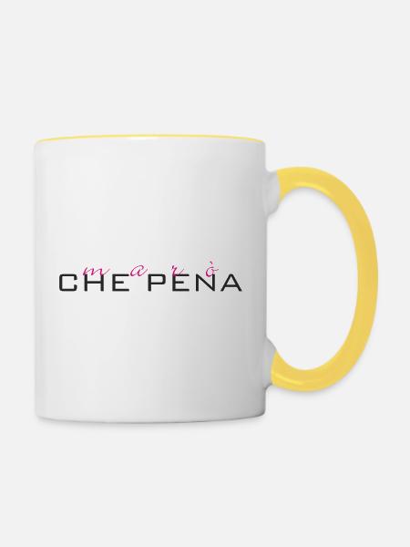 Maro, wie schade - Tasse zweifarbig - Weiß/Gelb