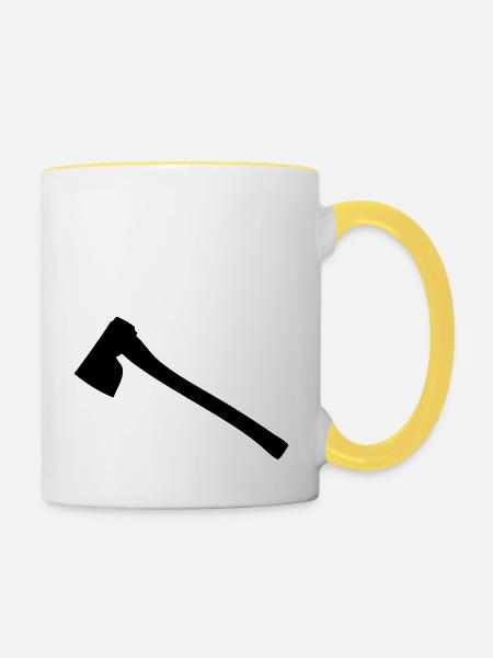 AXT - Tasse zweifarbig - Weiß/Gelb
