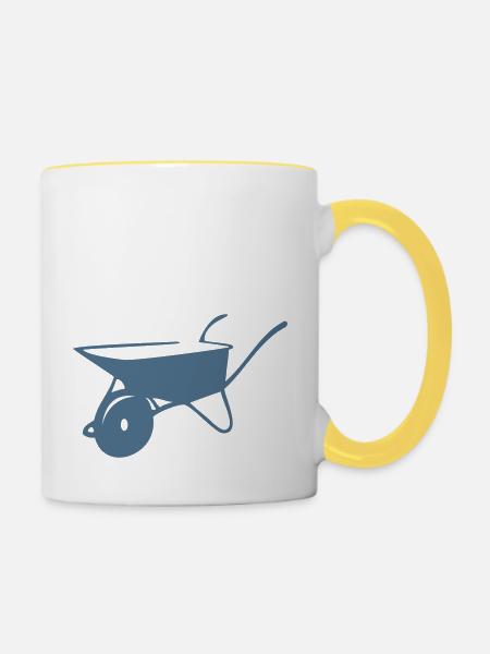 karre - Tasse zweifarbig - Weiß/Gelb