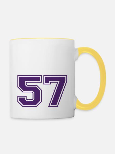 57 - Tasse zweifarbig - Weiß/Gelb