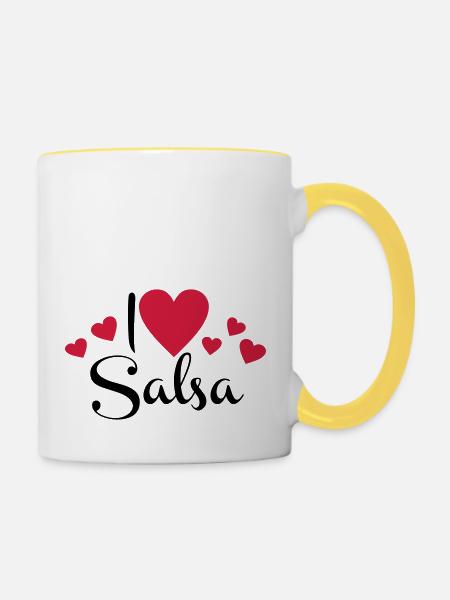 salsa - Tasse zweifarbig - Weiß/Gelb