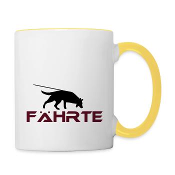 Suivre bicolore - Mug contrasté - blanc/jaune - Droite
