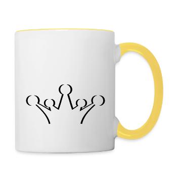 krone_1c - Contrasting Mug - white/yellow - Right