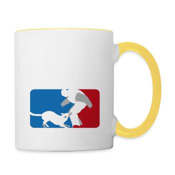 Malinois Mondioring - Tasse zweifarbig - Weiß/Gelb - Rechts