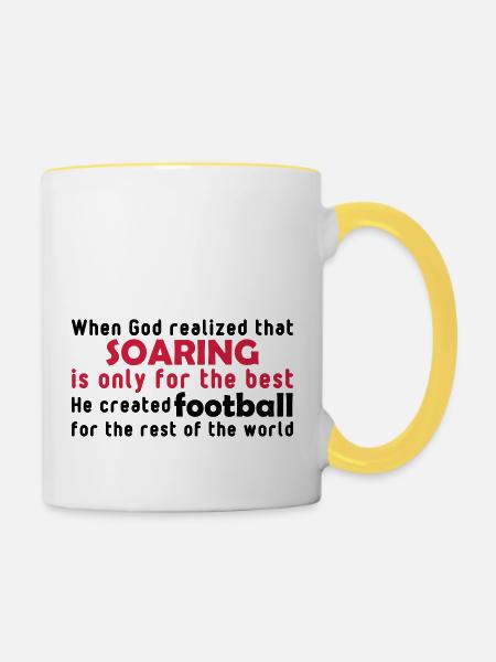 god soaring - Tasse zweifarbig - Weiß/Gelb