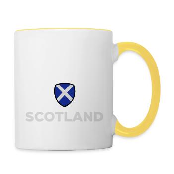 National Flag Of Scotland - Contrasting Mug - white/yellow - Right