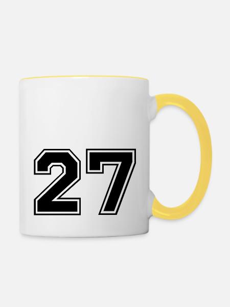 27 - Tasse zweifarbig - Weiß/Gelb