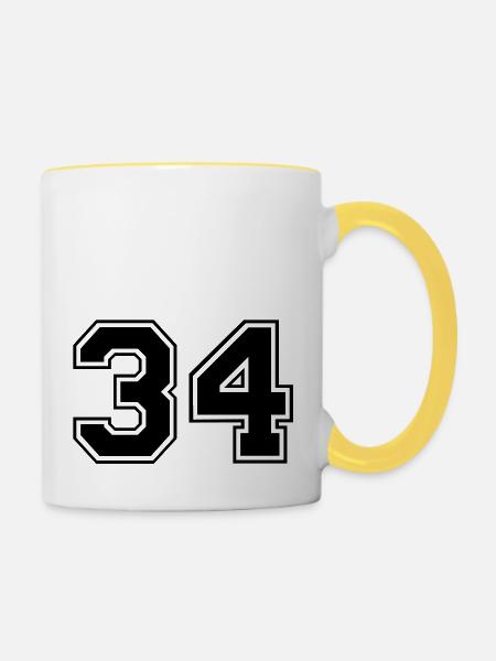 34 - Tasse zweifarbig - Weiß/Gelb