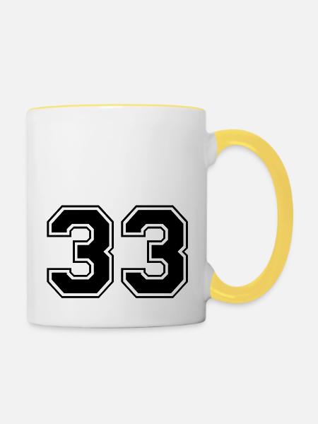 33 - Tasse zweifarbig - Weiß/Gelb