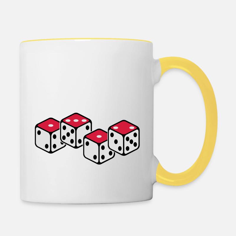 ACAB cube - Mug contrasté - blanc/jaune