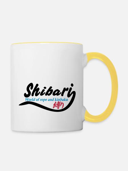 Shibari World 1 3-farbig - Tasse zweifarbig - Weiß/Gelb
