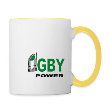 Baskische rugby sport - Tasse zweifarbig - Weiß/Gelb - Rechts