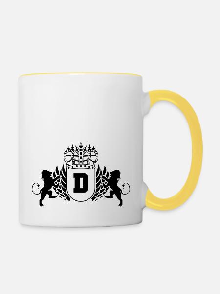d - Tasse zweifarbig - Weiß/Gelb