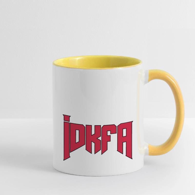 Doom Cheat-Code "idkfa" Tasse zweifarbig