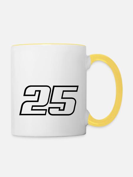25 - Tasse zweifarbig - Weiß/Gelb
